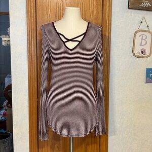 SO Red Striped Top - Women’s Size Large